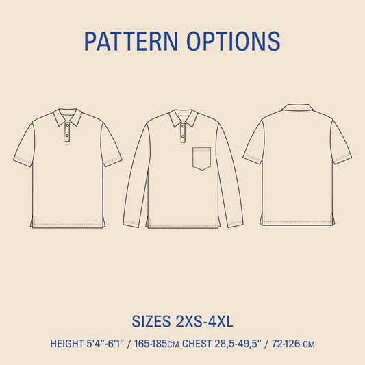 Polo shirt Sewing Pattern PDF DOWNLOAD - homesewn