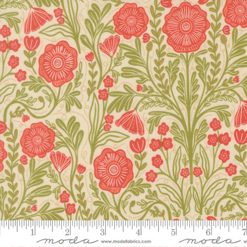 Poppy - Cloud - The Henhouse - QUILTING COTTON fabric - homesewn