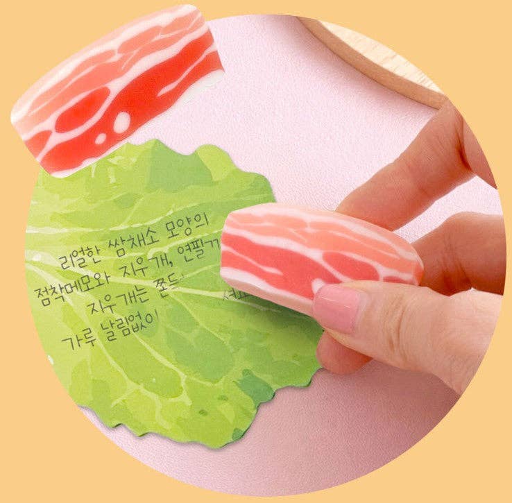 Premium Samgyeopsal (K - BBQ) Memo & Eraser Set - Random - homesewn