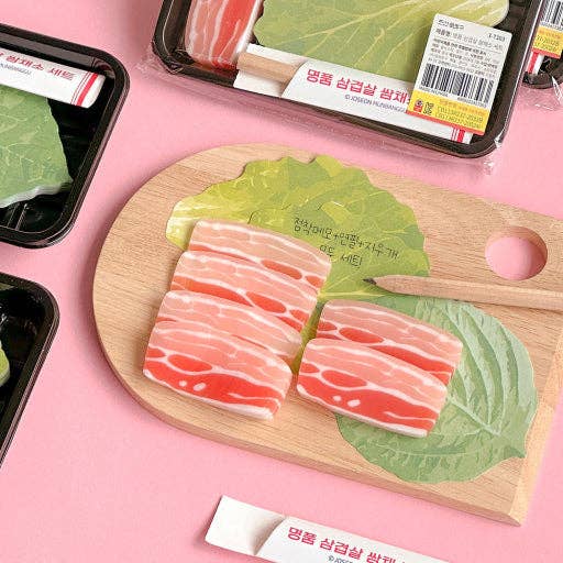 Premium Samgyeopsal (K - BBQ) Memo & Eraser Set - Random - homesewn
