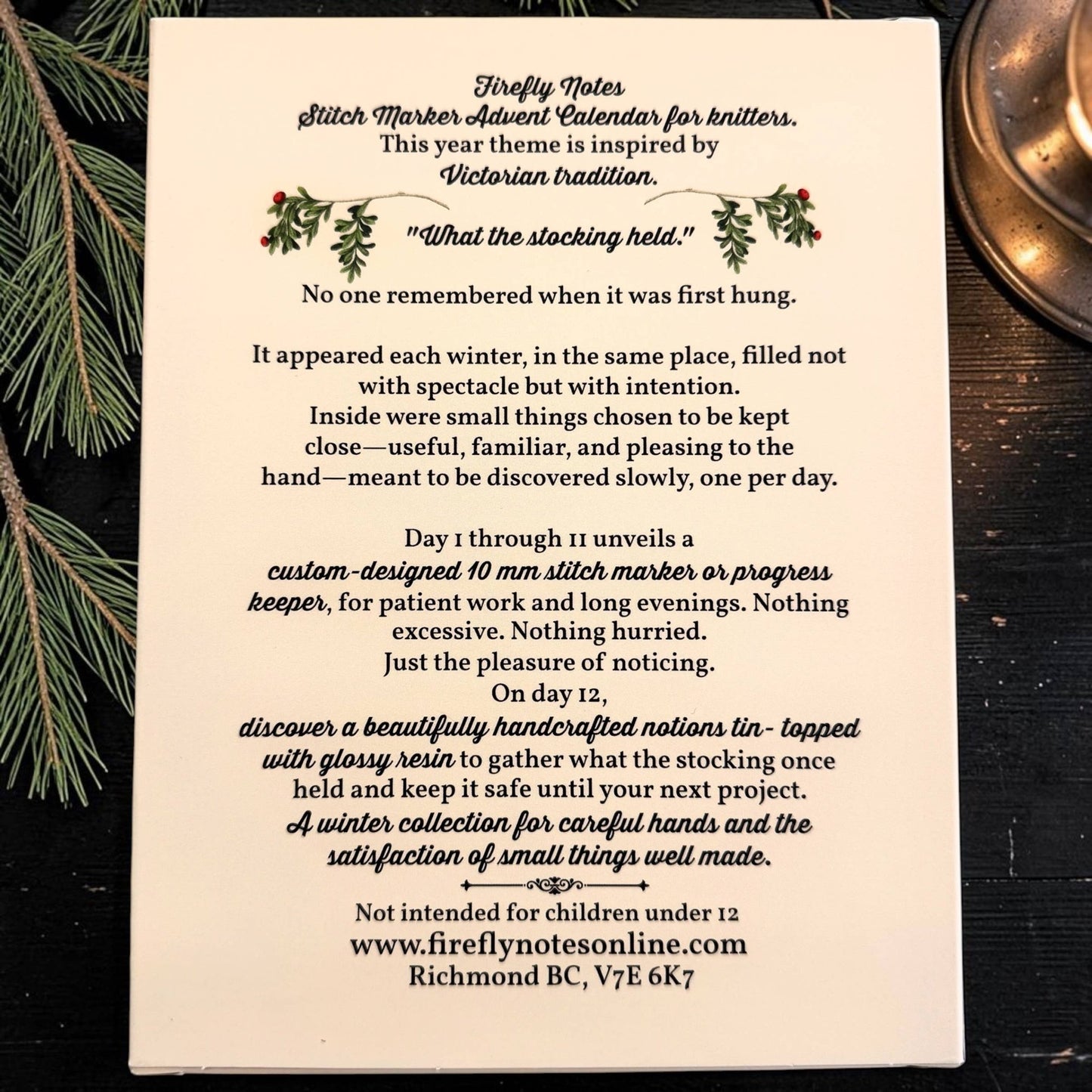 PREORDER: 2026 KNITTING Stitch Marker Advent Calendar - homesewn