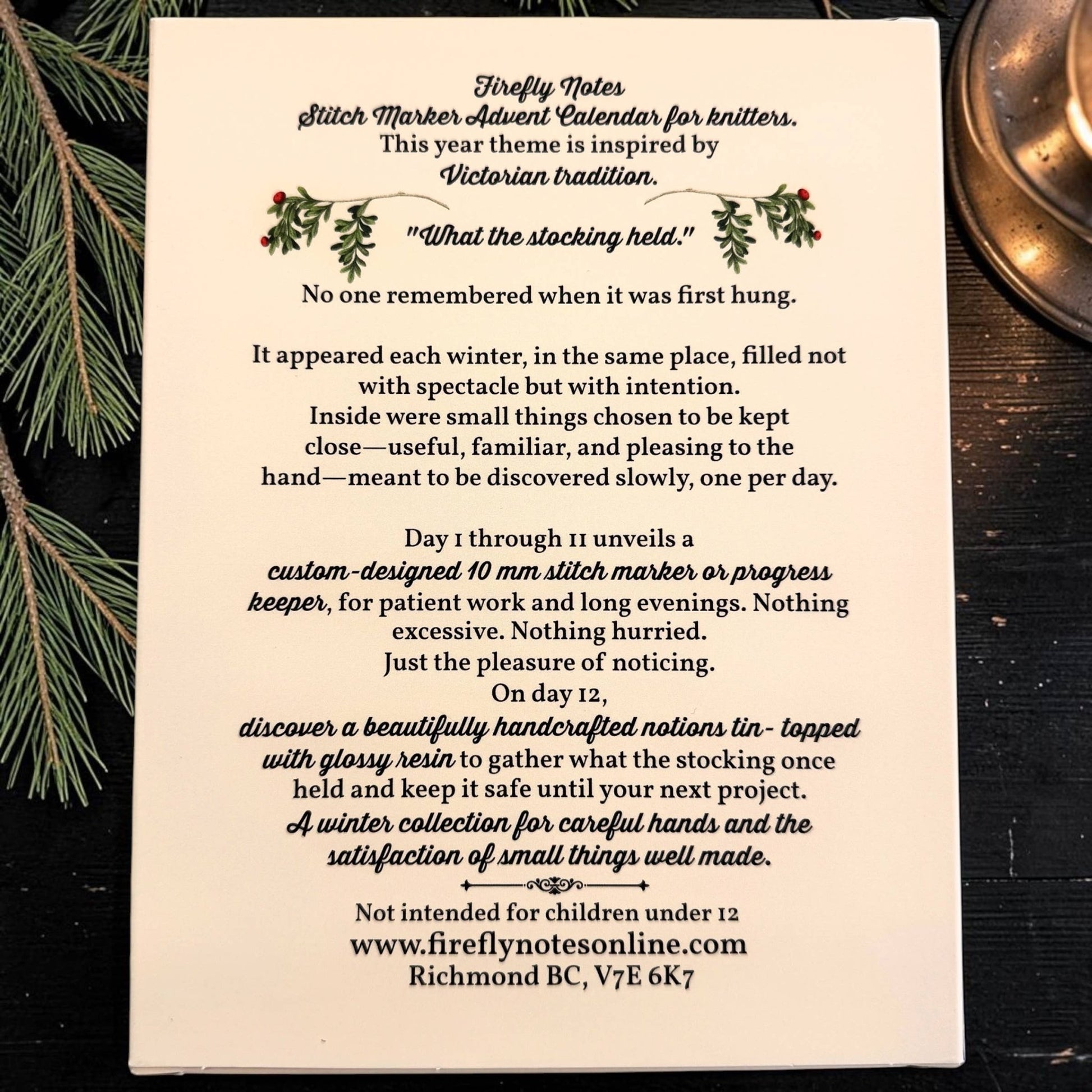 PREORDER: 2026 KNITTING Stitch Marker Advent Calendar - homesewn