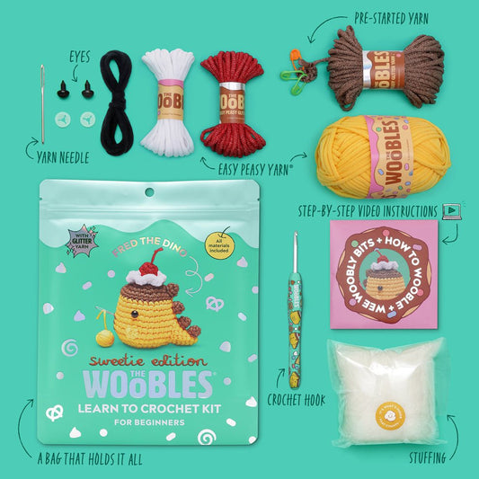 PREORDER ARRIVING 2/22: Fred the Dino Sweetie Edition Crochet Kit - homesewn