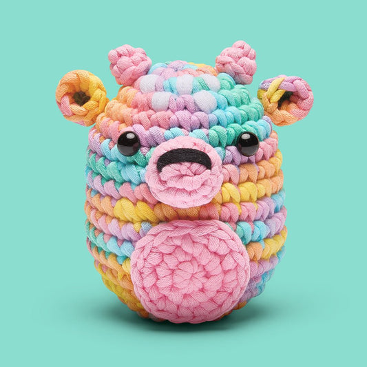 PREORDER ARRIVING 2/22: Rainbow Willow the Fawn Pastel Crochet Kit - homesewn
