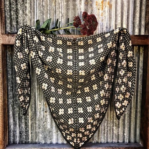 Pressed Flowers Shawl - Mosaic Knitting Class - homesewn