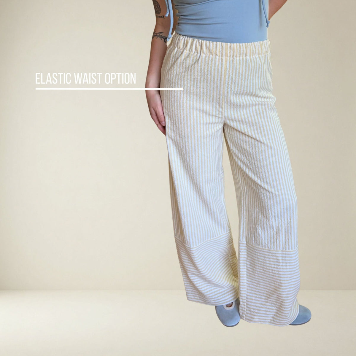PT003 - 3 in 1 pants beginner friendly with knotted waist - PDF PATTERN - homesewn