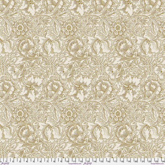 Pure Poppy - Pearwood - William Morris Lodden QUILTING COTTON/POPLIN - homesewn