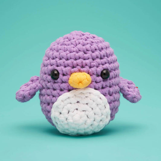 Purple Penguin Beginner Crochet Kit - homesewn