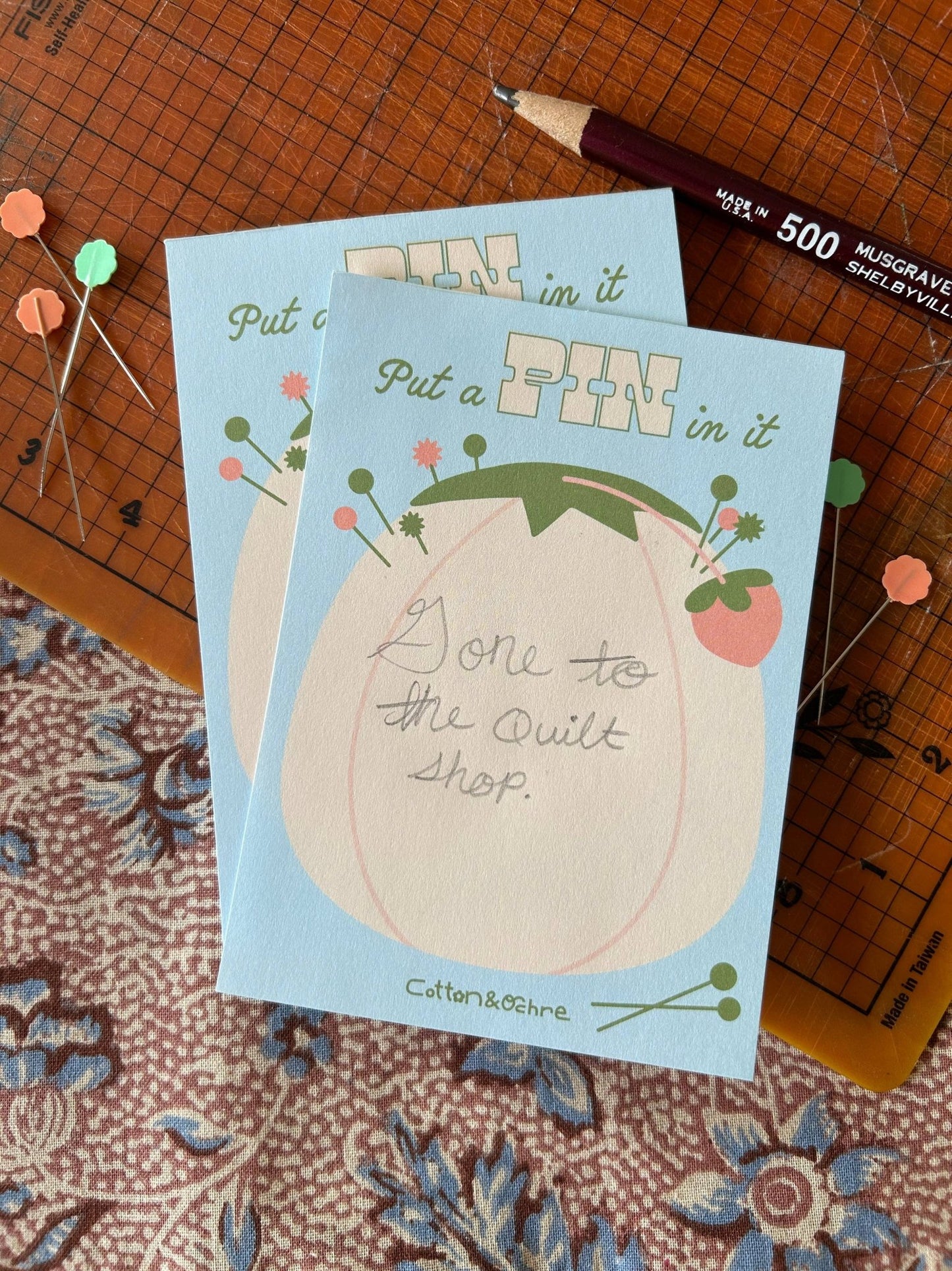 Put a Pin in it Notepad - homesewn