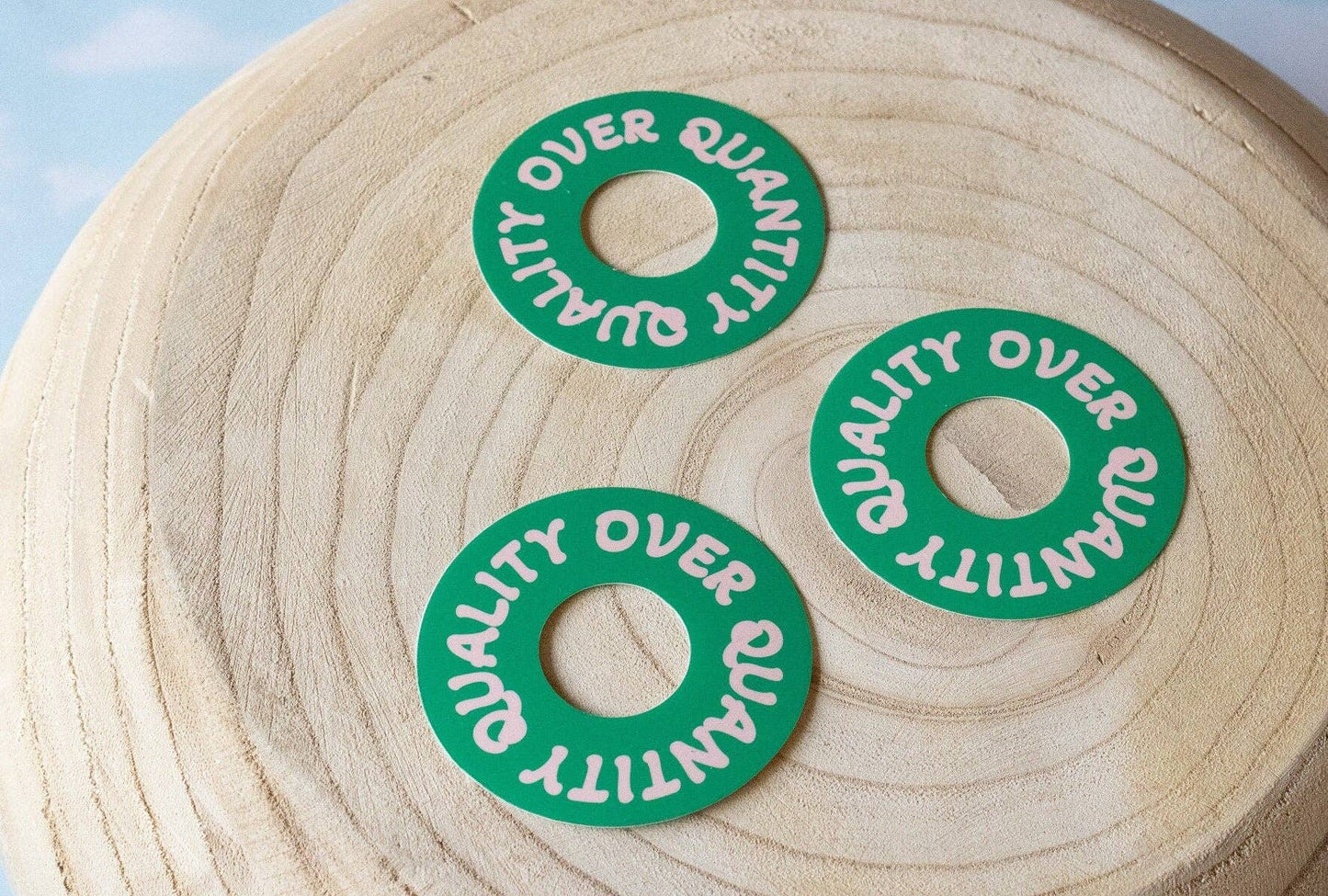 Quality Over Quantity Vinyl Sticker - homesewn