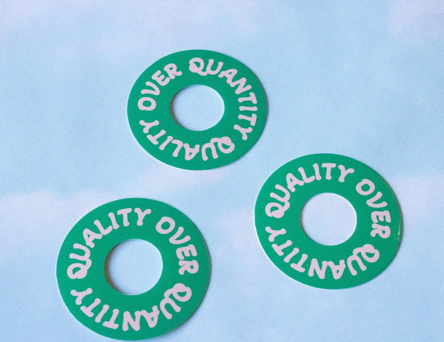 Quality Over Quantity Vinyl Sticker - homesewn