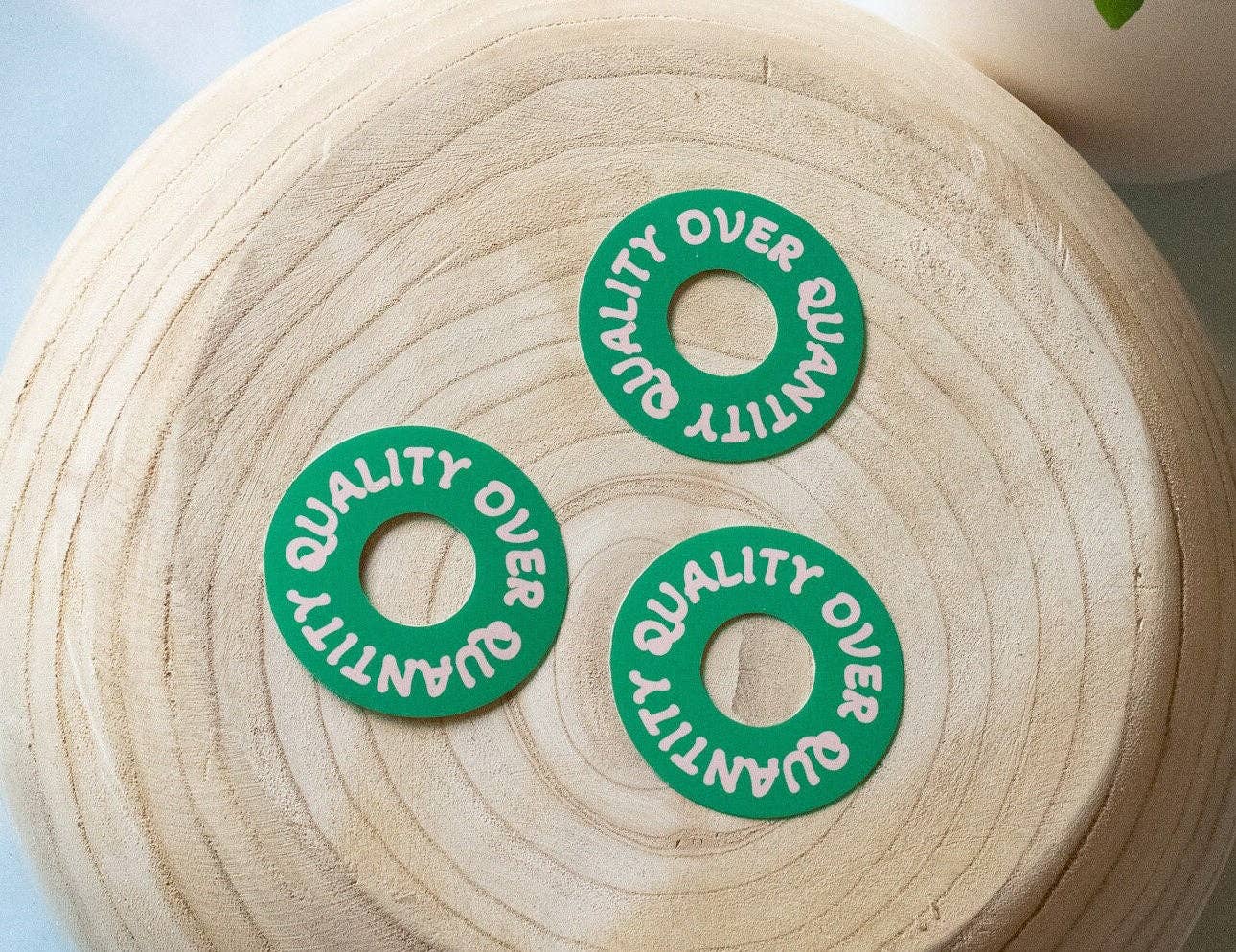 Quality Over Quantity Vinyl Sticker - homesewn