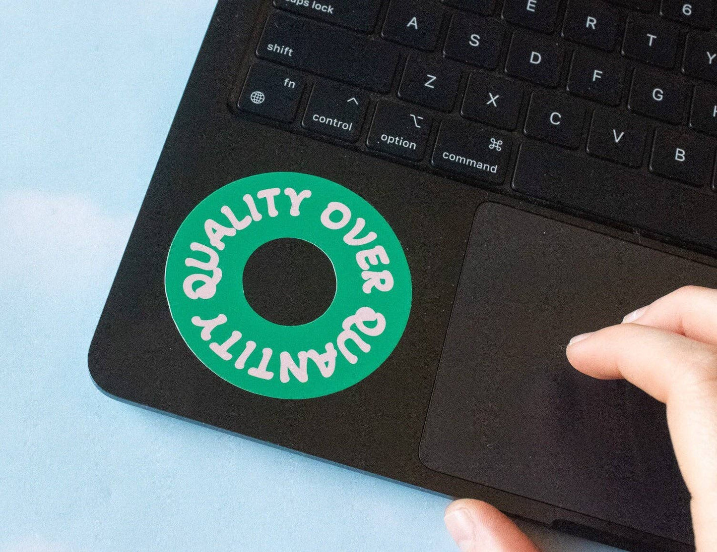Quality Over Quantity Vinyl Sticker - homesewn