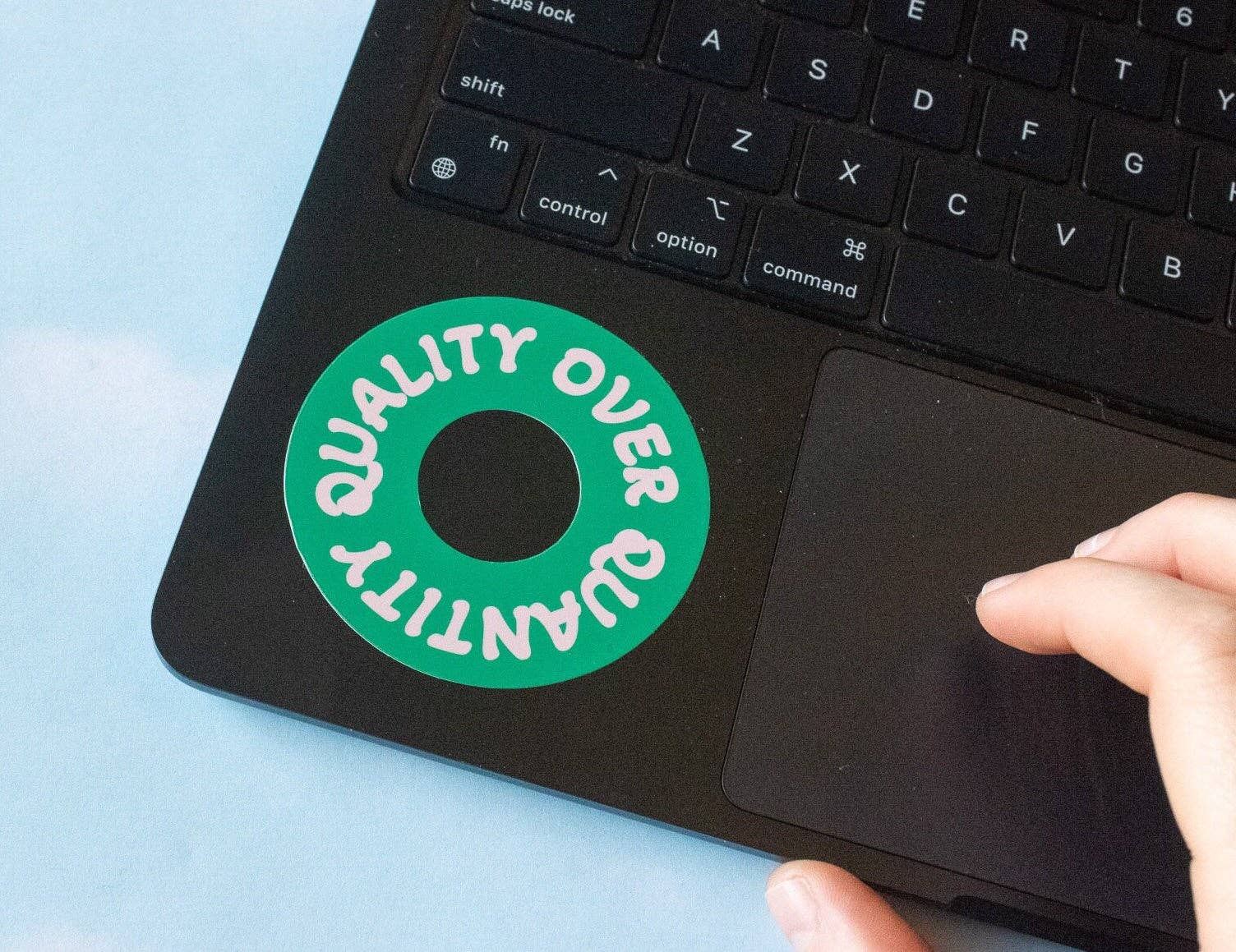 Quality Over Quantity Vinyl Sticker - homesewn