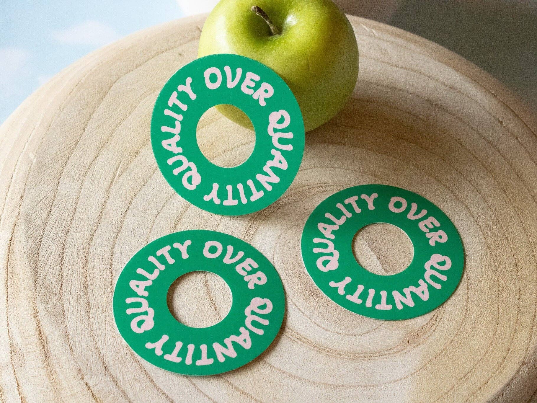 Quality Over Quantity Vinyl Sticker - homesewn