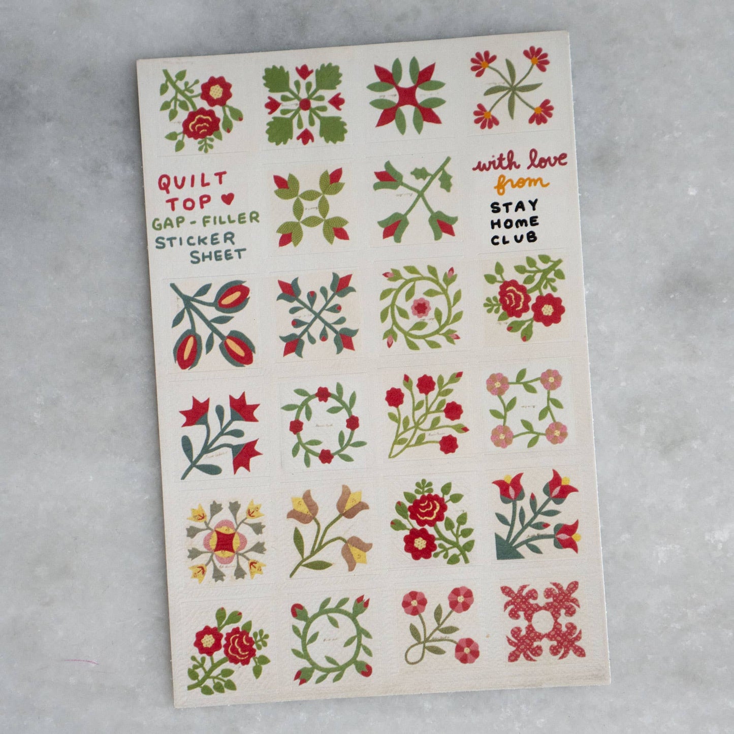 Quilt Top Gap Filler Sticker Sheet - homesewn