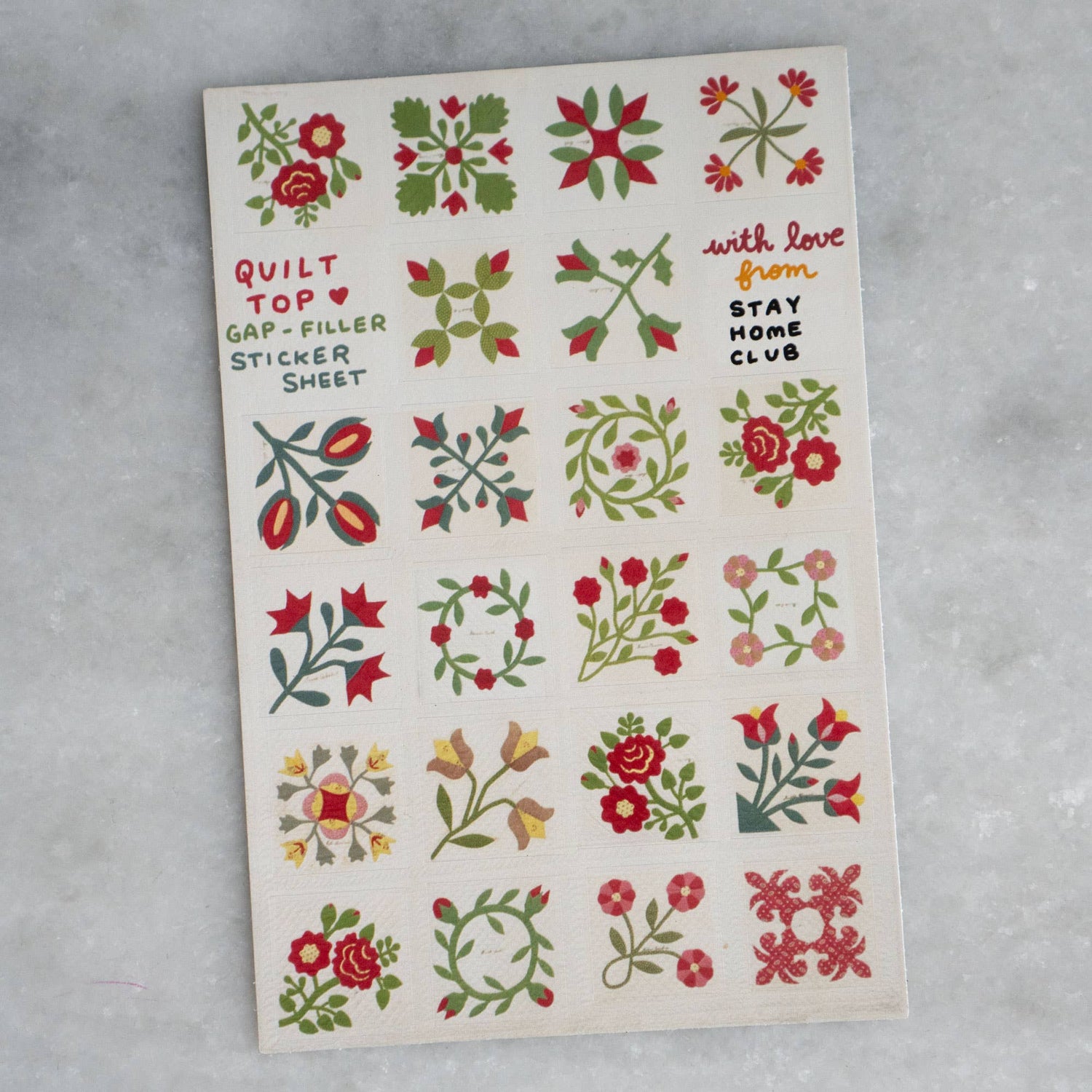 Quilt Top Gap Filler Sticker Sheet - homesewn