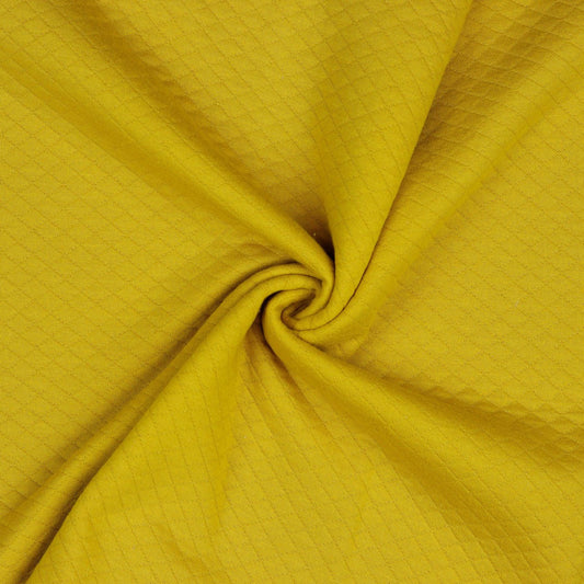 Quilted Knit Jersey Fabric - Yellow - homesewn