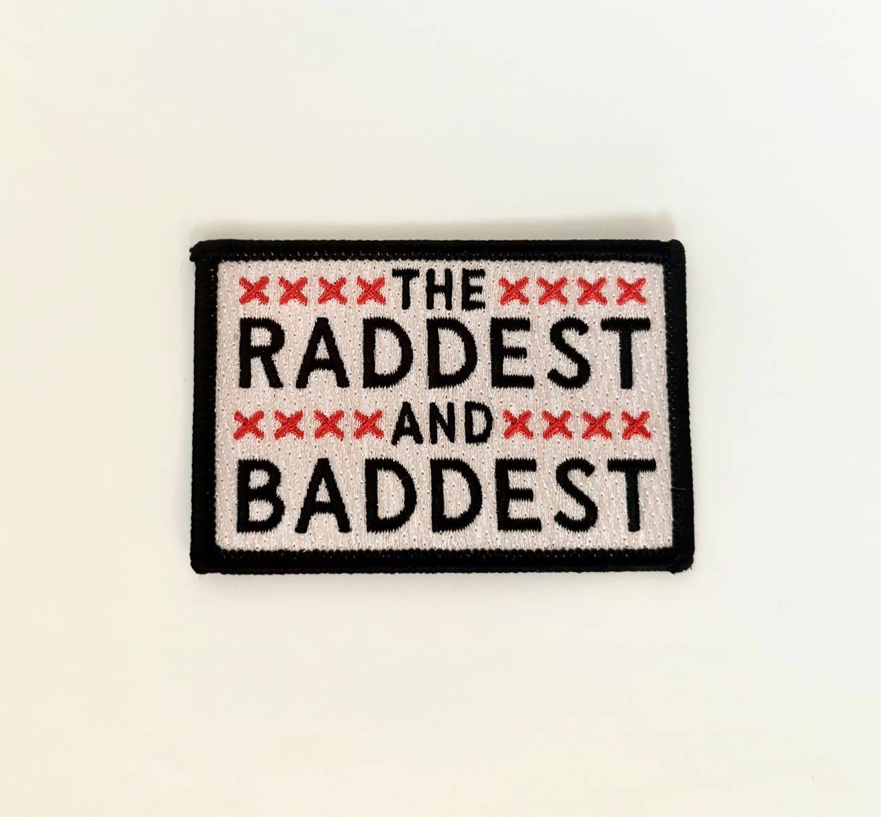 Raddest & Baddest Vintage Style Embroidered Iron On Patch - homesewn