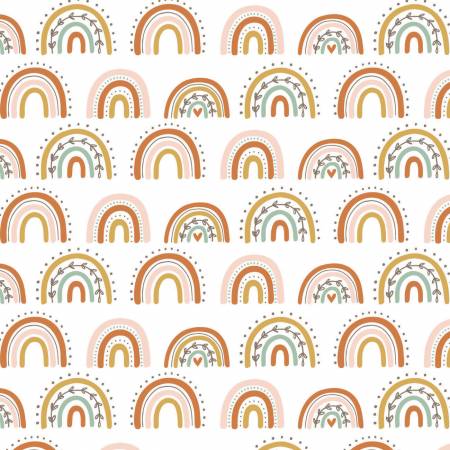 Rainbow - White Peach - homesewn