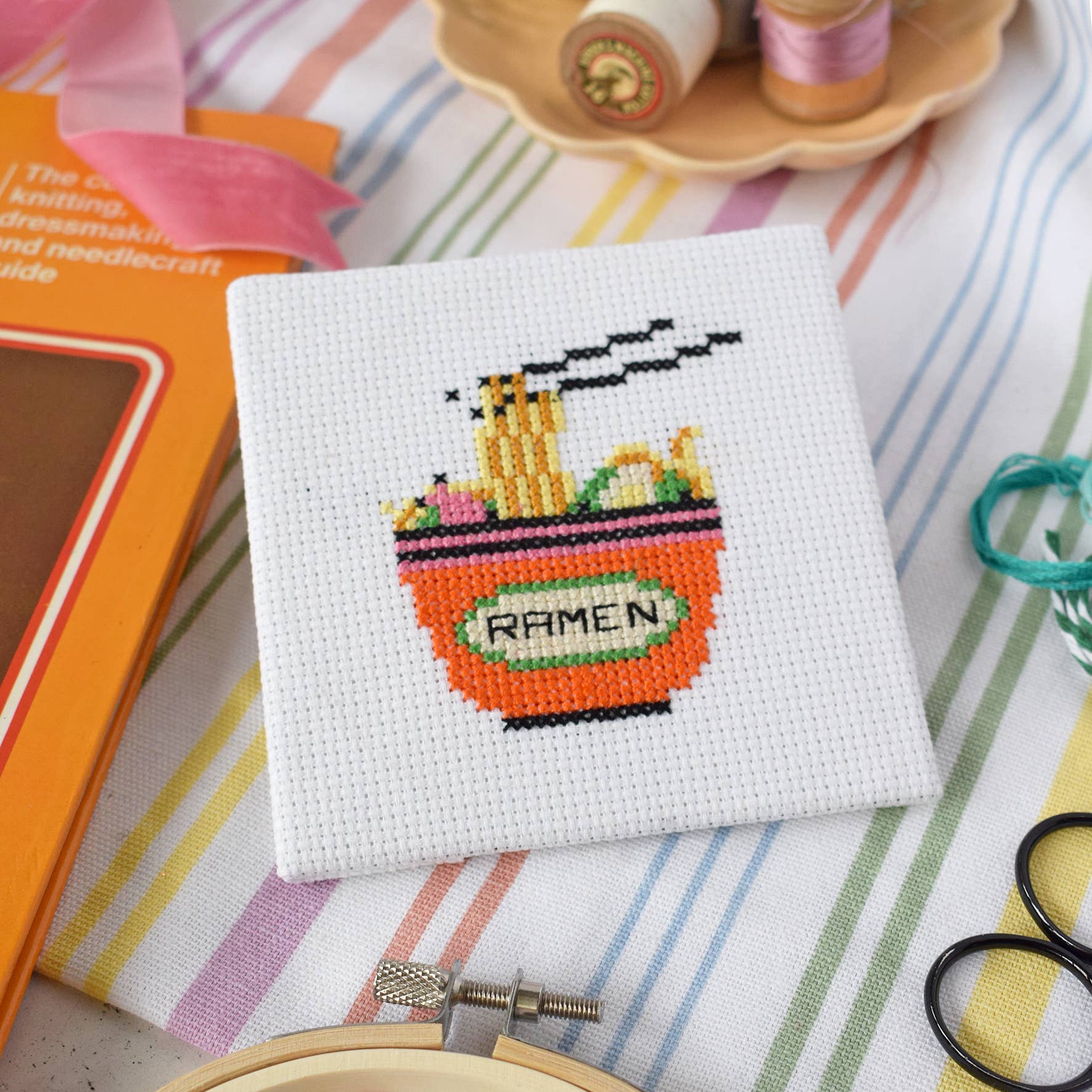 Ramen Mini Cross Stitch Kit - homesewn