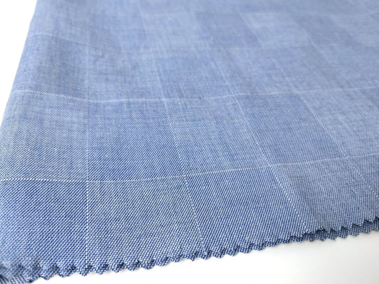 Ramie Cotton Stretch Fabric Windowpane - 50" wide TLL - homesewn