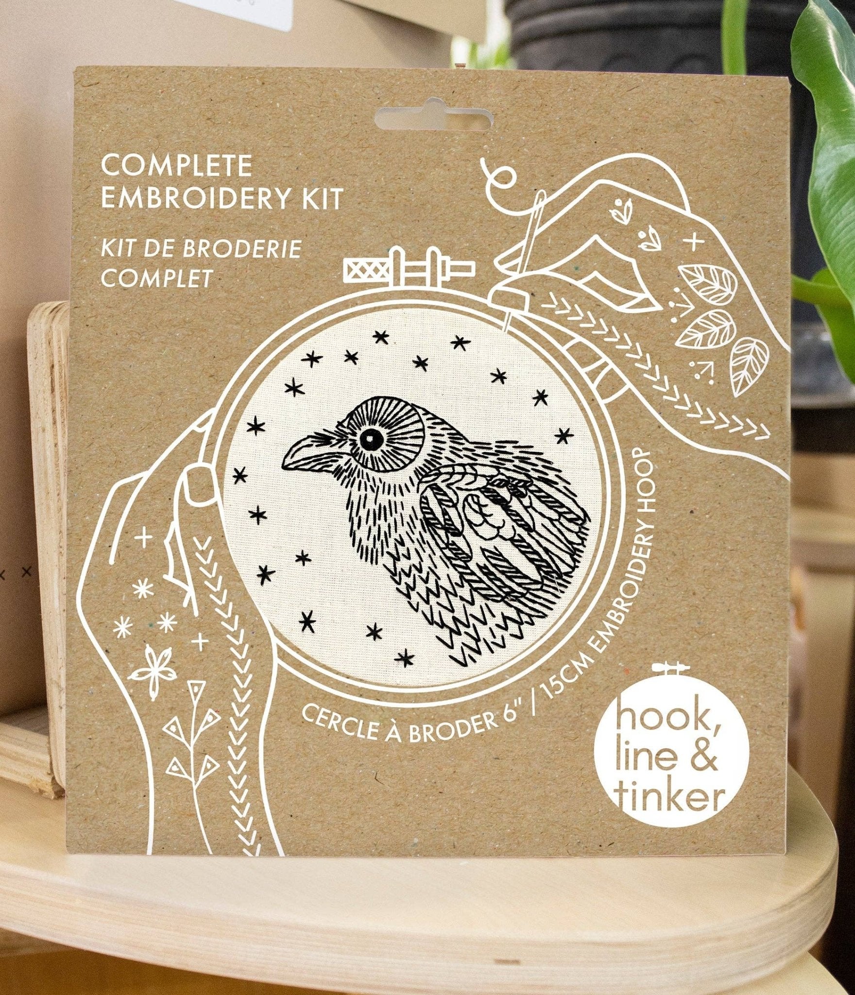 Raven Nevermore Complete Embroidery Kit - homesewn