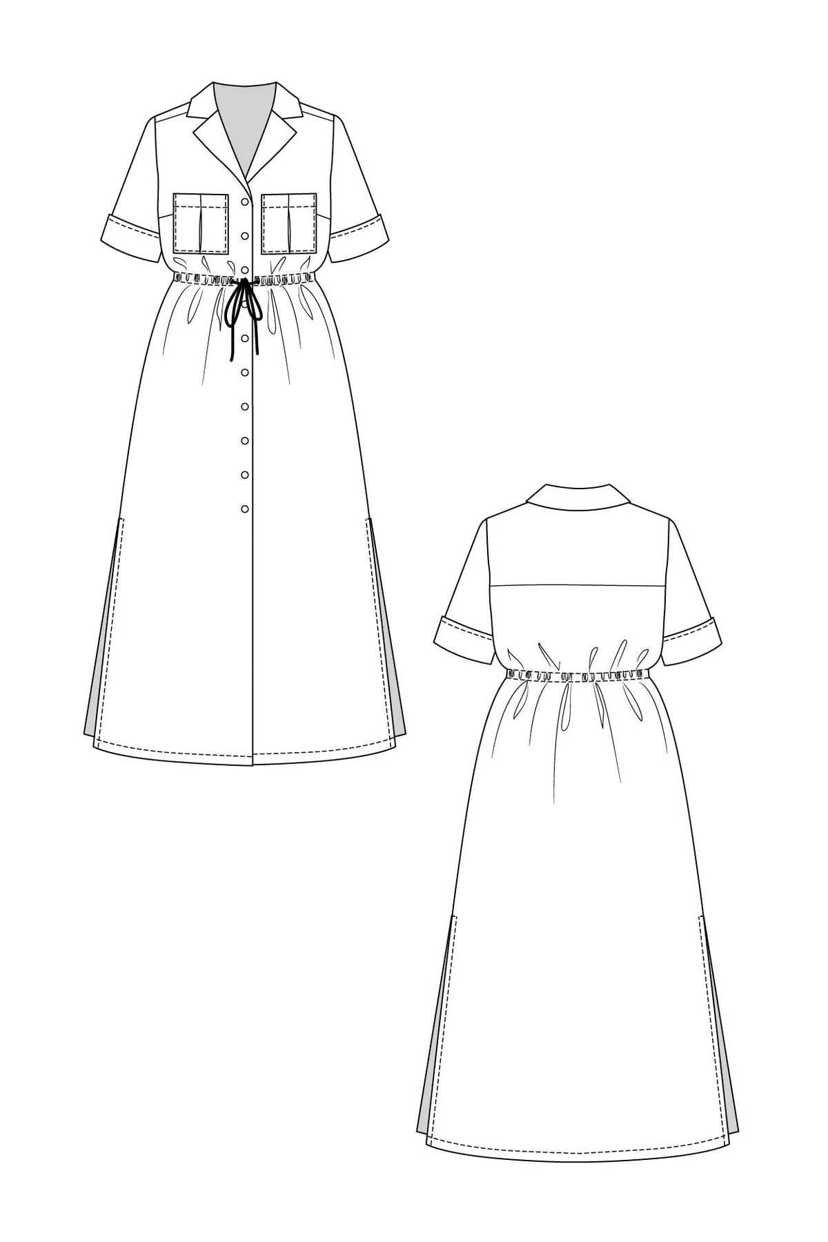 REETA shirt dress - PDF PATTERN - homesewn