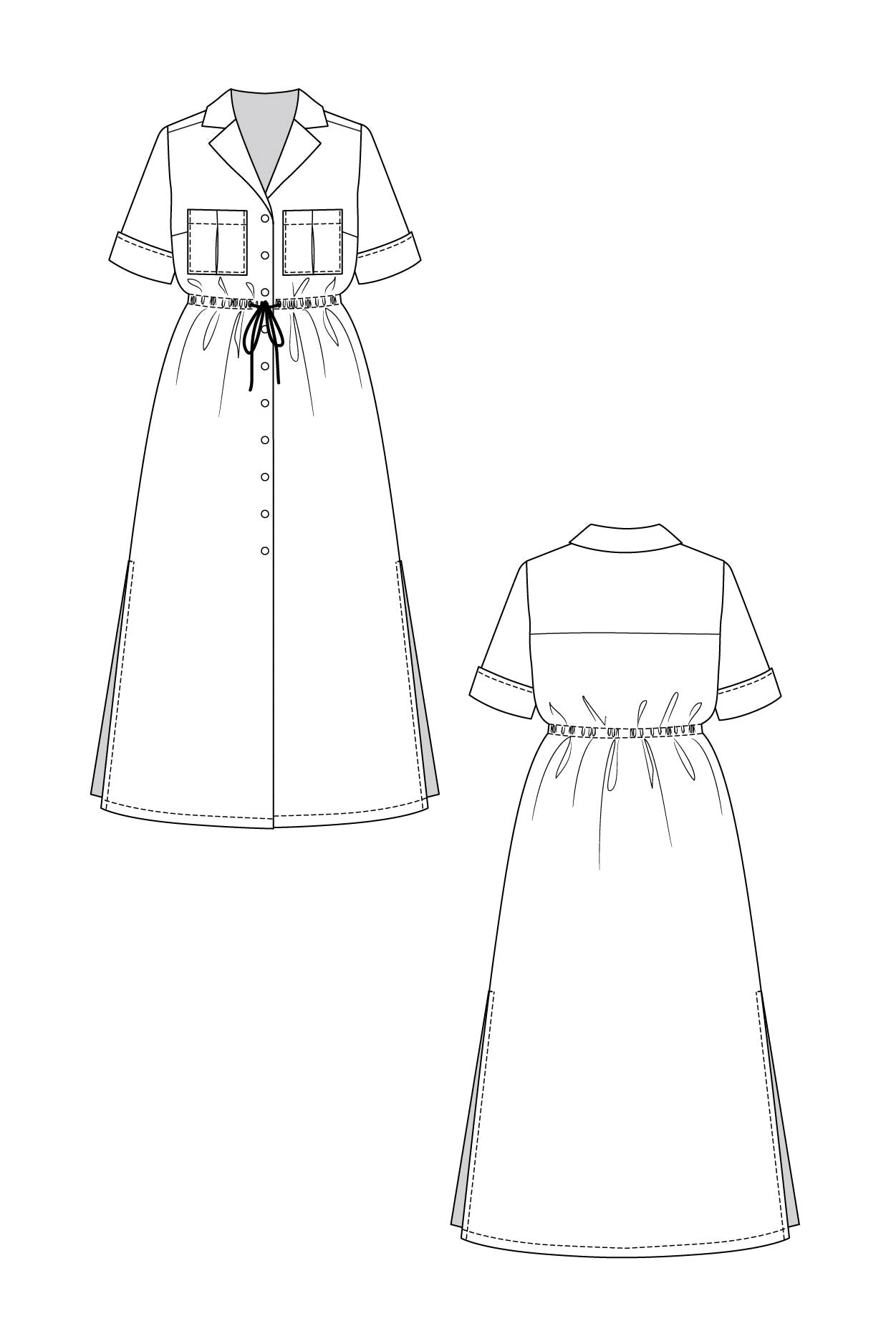 REETA shirt dress - PDF PATTERN - homesewn