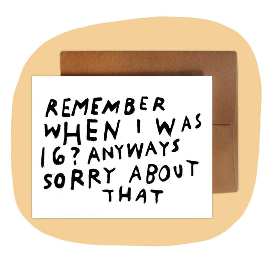 REMEMBER WHEN I WAS 16? Card - homesewn