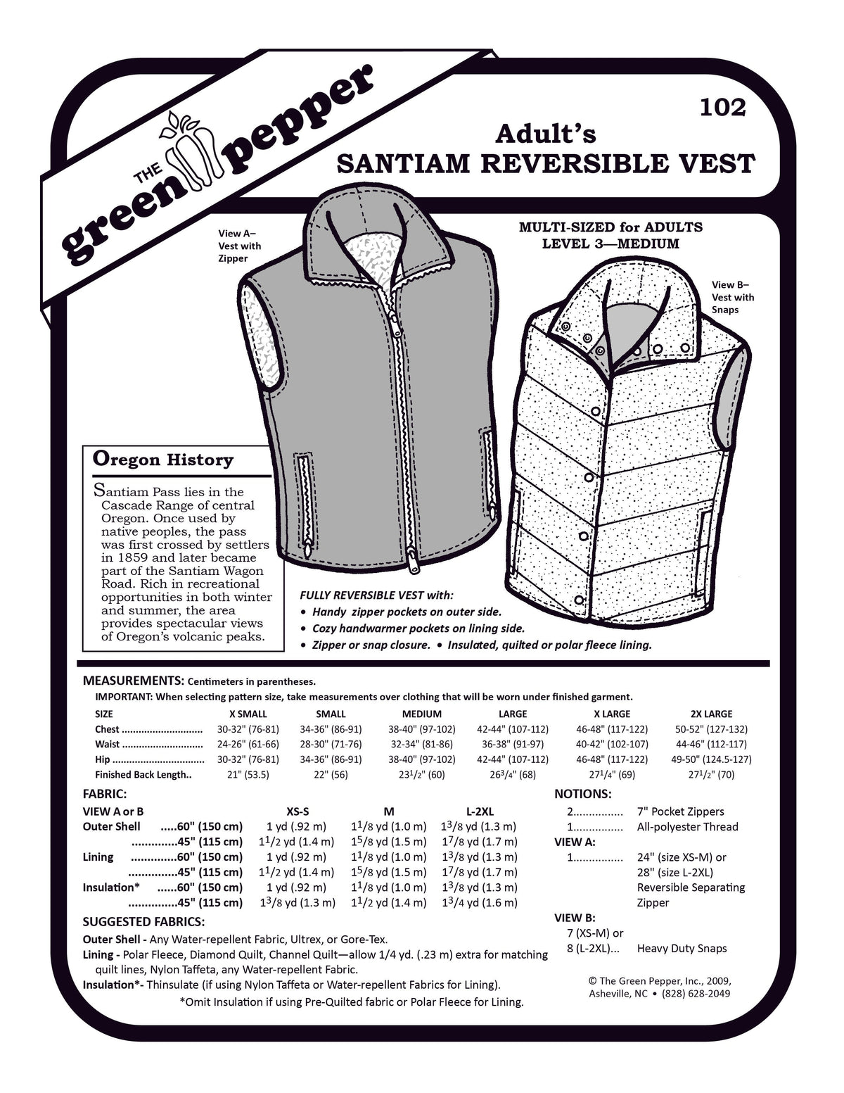 image of cover for sewing pattern