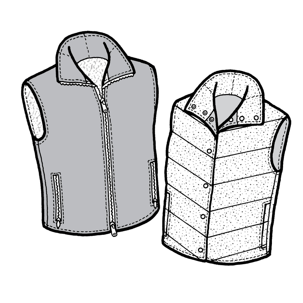 102 – Adult's Santiam Reversible Vest Pattern