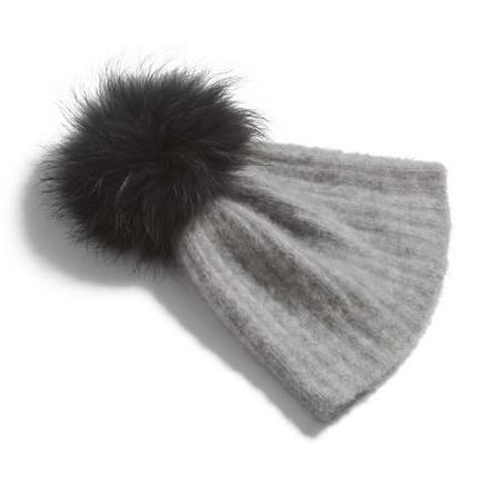 cashmere feltet hat, knitted in Önling no 4 100% cashmere, light grey