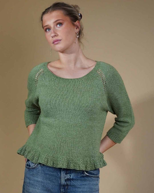 Chili Ruffle Sweater, No 12 knitting kit Knitting kits Önling - Katrine Hannibal