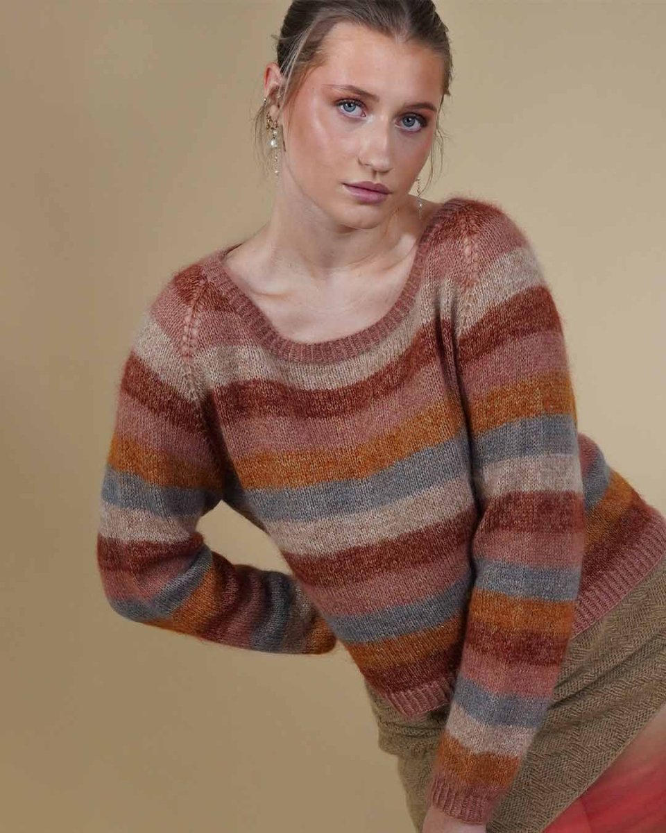 Chloé Sweater, No 12 + silk mohair knitting kit Knitting kits Önling - Katrine Hannibal