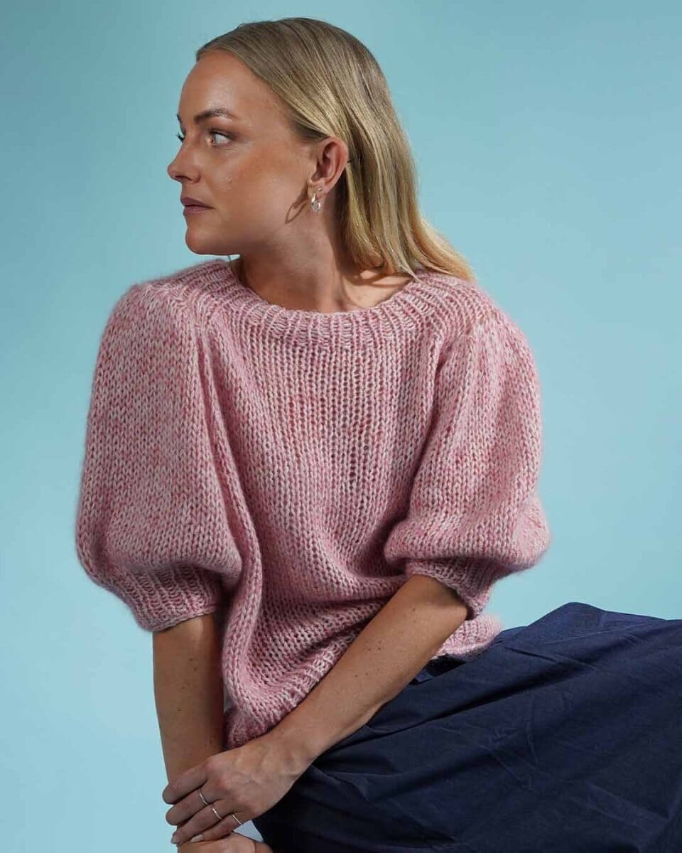 Chunky T-shirt on large needles by Önling, No 4 + silk mohair knitting kit