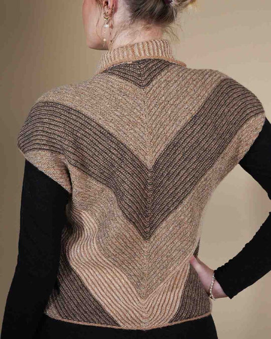 Duet vest by Hanne Falkenberg, No 20 knitting kit Knitting kits Hanne Falkenberg