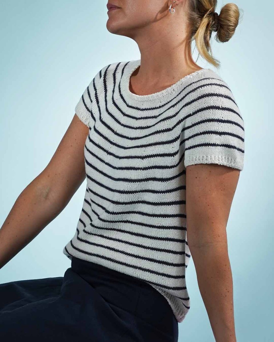 Esther's Striped Summer Top, knitting pattern Knitting patterns Önling - Katrine Hannibal