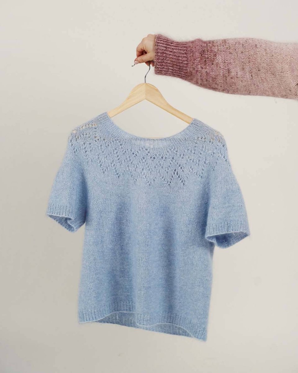 Irma T-shirt, No 12 + silk mohair knitting kit Knitting kits Önling - Katrine Hannibal