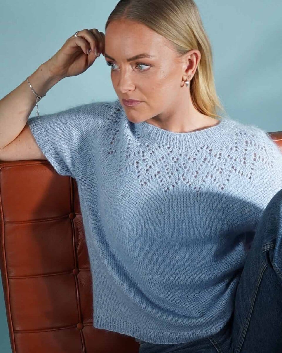 Irma T-shirt, No 12 + silk mohair knitting kit