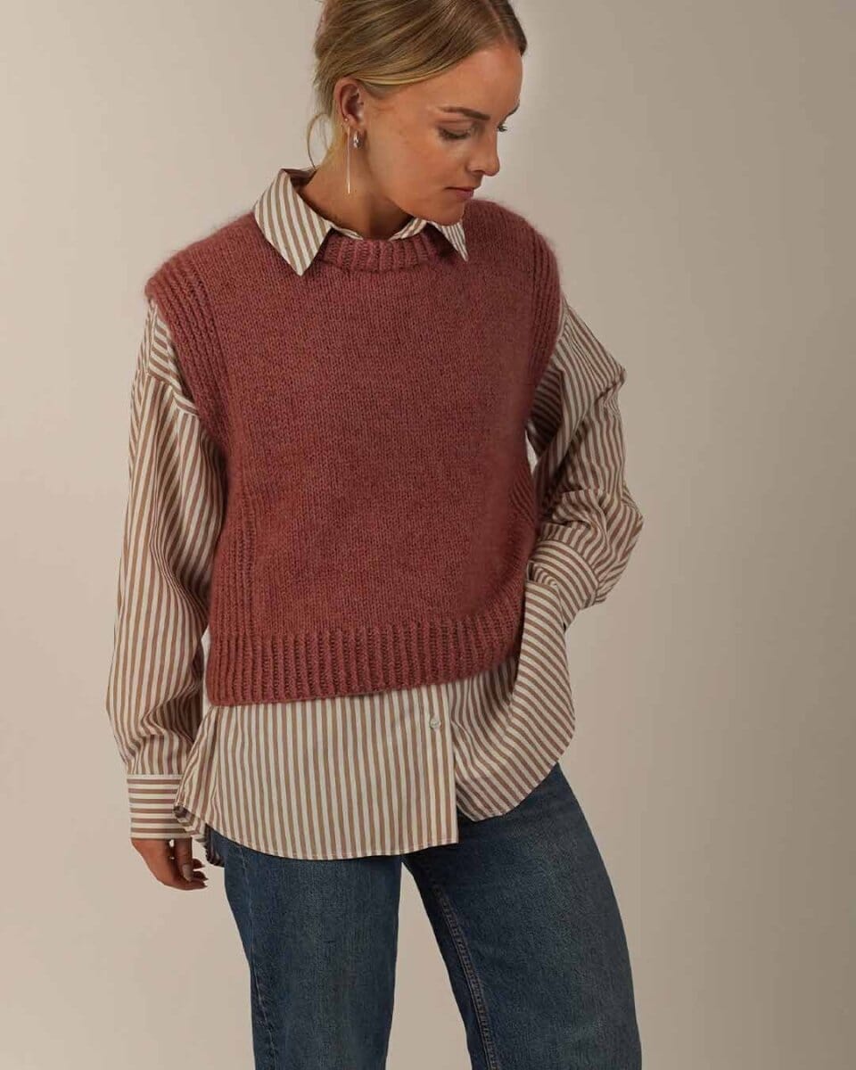 Lucia slipover vest by Önling, No 1 + silk mohair kit