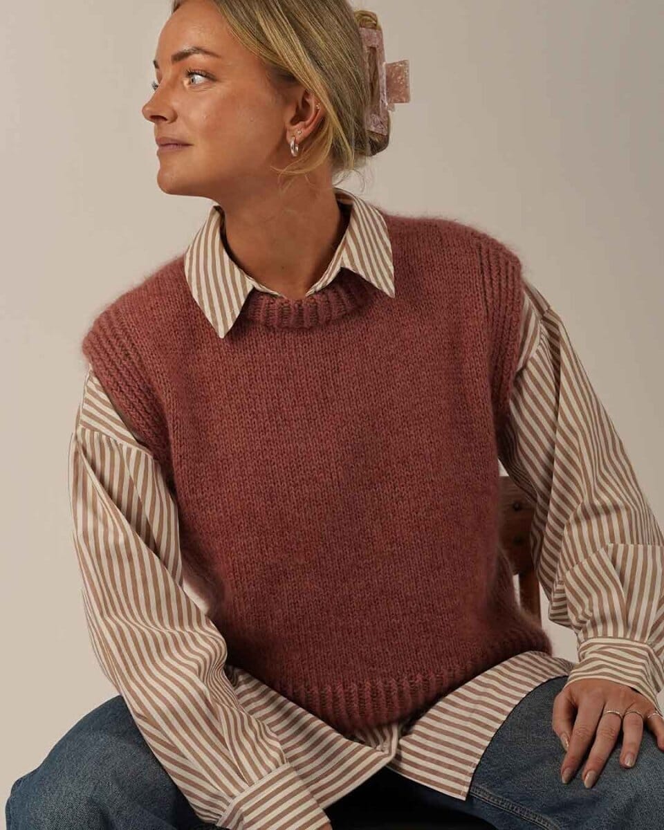 Lucia slipover vest by Önling, No 1 + silk mohair kit