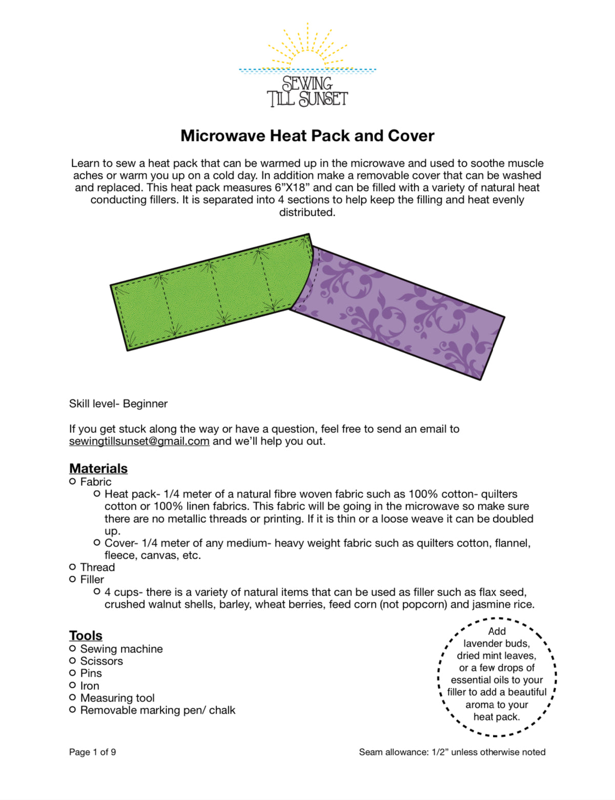 Microwave Heat Pack and Cover
