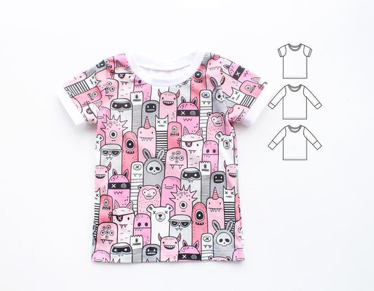 Monster Snug Fit T-Shirt Pattern