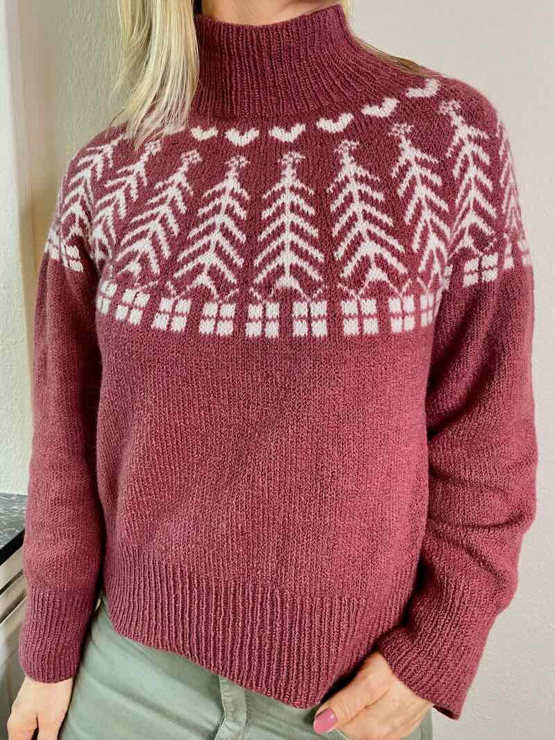 Noelle Christmas sweater, knitting pattern