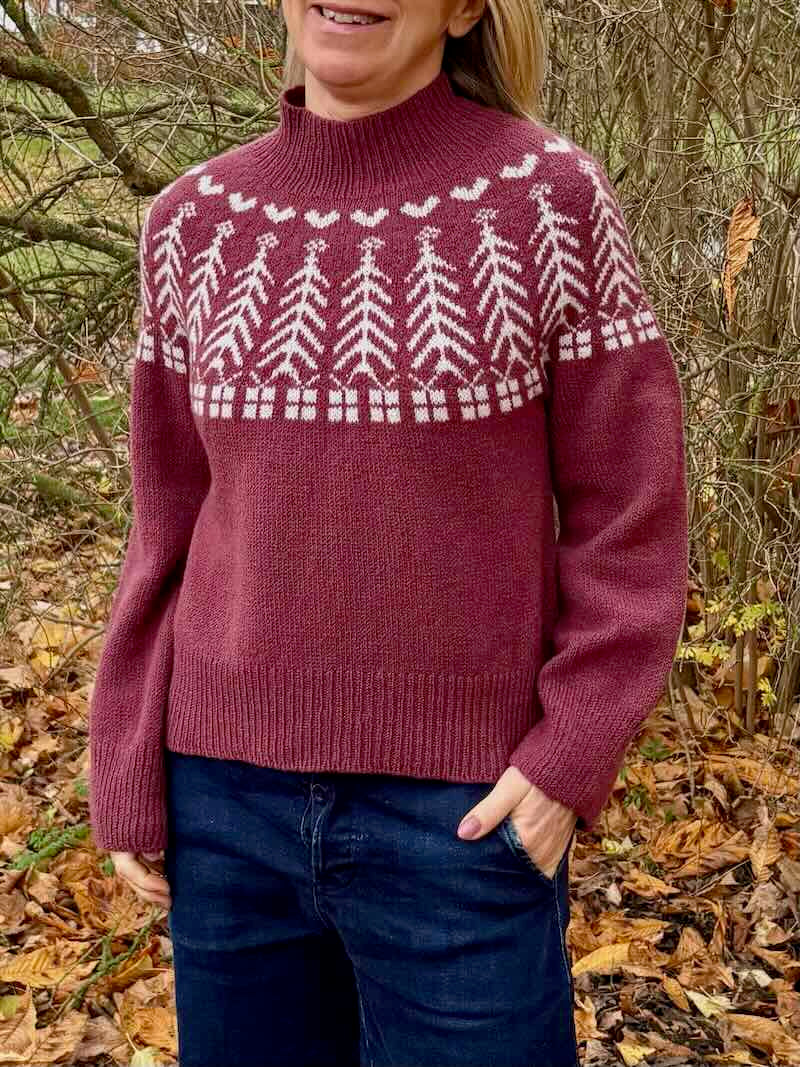 Noelle Christmas sweater, knitting pattern