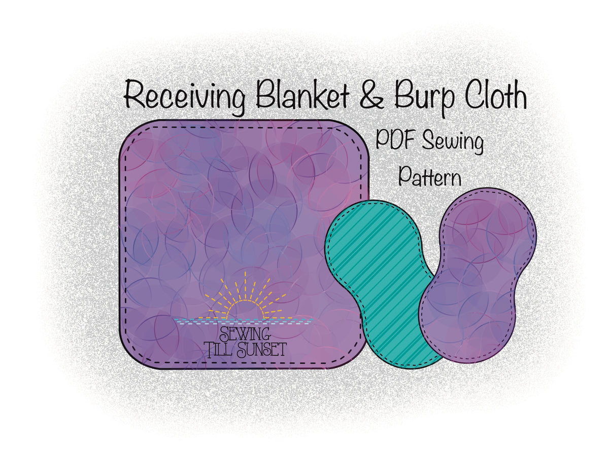 Receiving Blanket and Burp Cloth