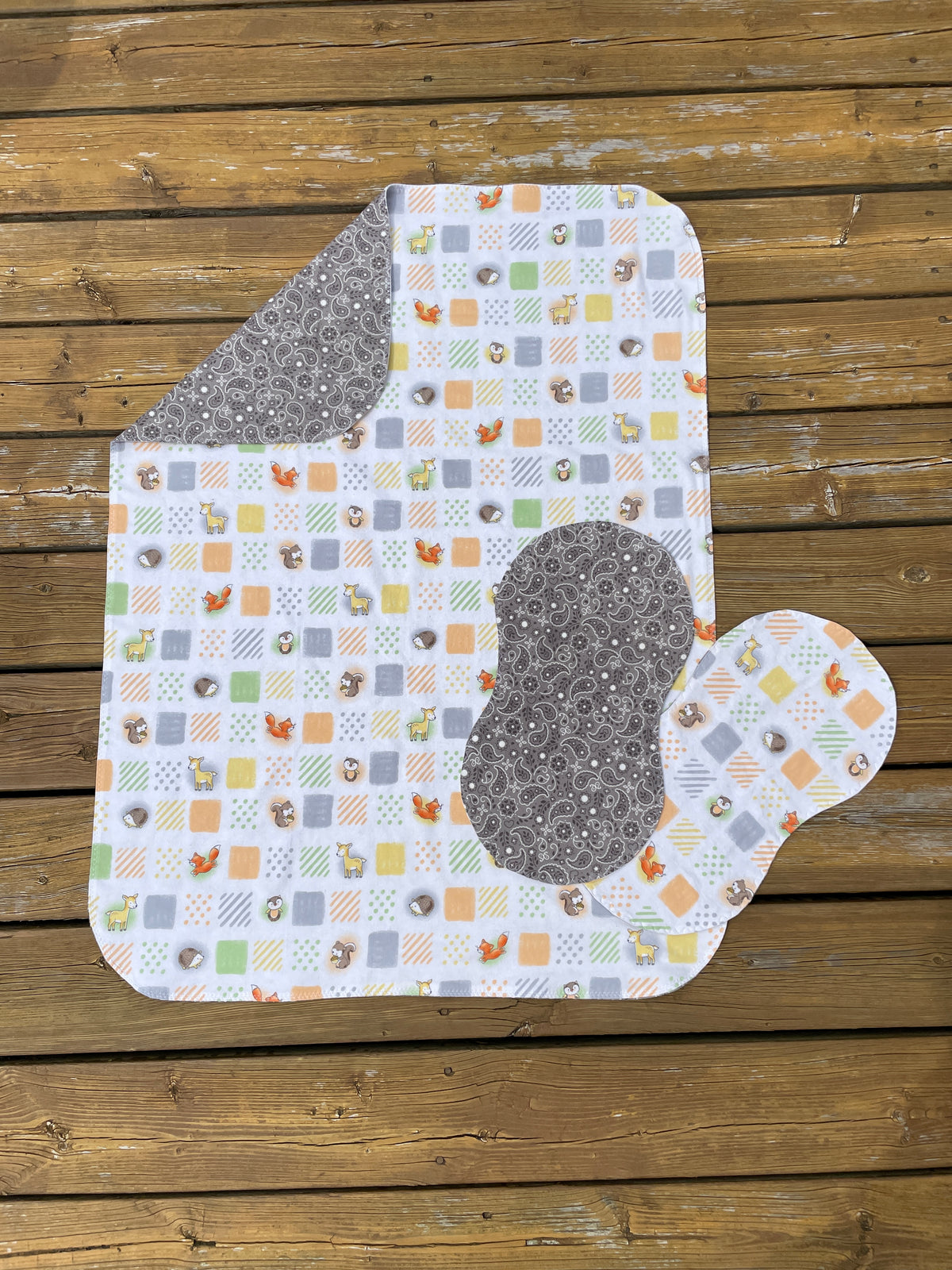 Receiving Blanket and Burp Cloth
