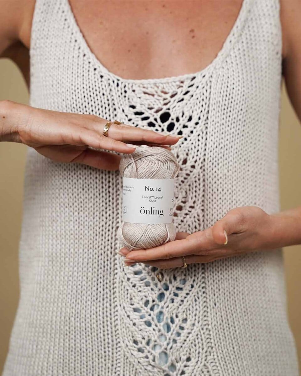 Rēsu summer top, Önling No 14 knitting kit