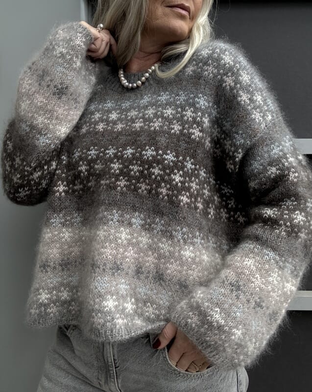 Rikke Bloom Mohair Sweater by Rikke Jönsson, knitting pattern (UK, SE, NO, DE)